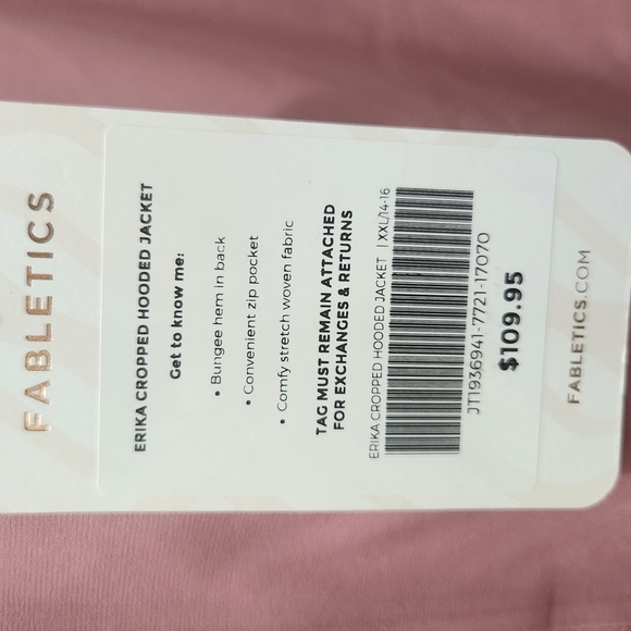 New Fabletics Erika Cropped Lightweight Hooded Jacket, Sz XL, NWT - Picture 6 of 12